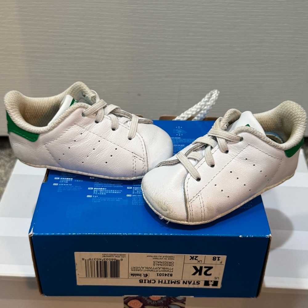 Adidas Baby Stan Smith Crib Sneaker- $15
